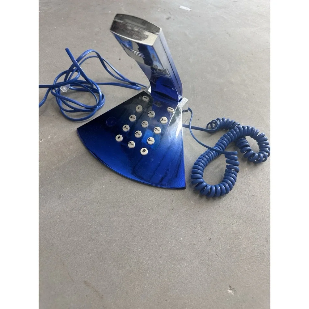 Vintage 90s Y2K Metallic Blue Ombré Phone By PhoneMate PMB-500 SPACE PHONE‎